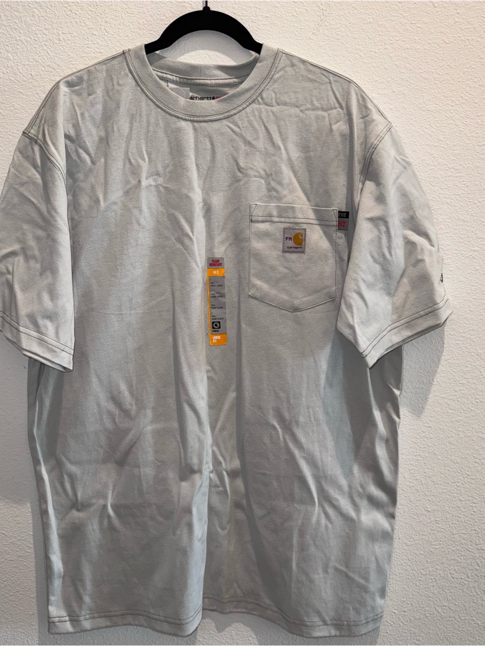 Carhartt Men's Short Sleeve Pocket Tee in Light Gray